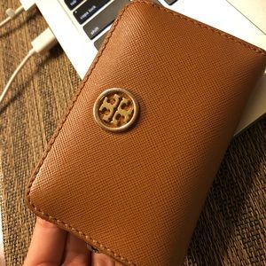 Small Tory Burch saddle-brown wallet